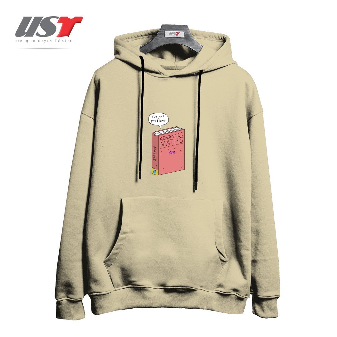 طرح MATHS PROBLEMS هودی اورسایزرنگ نخودی