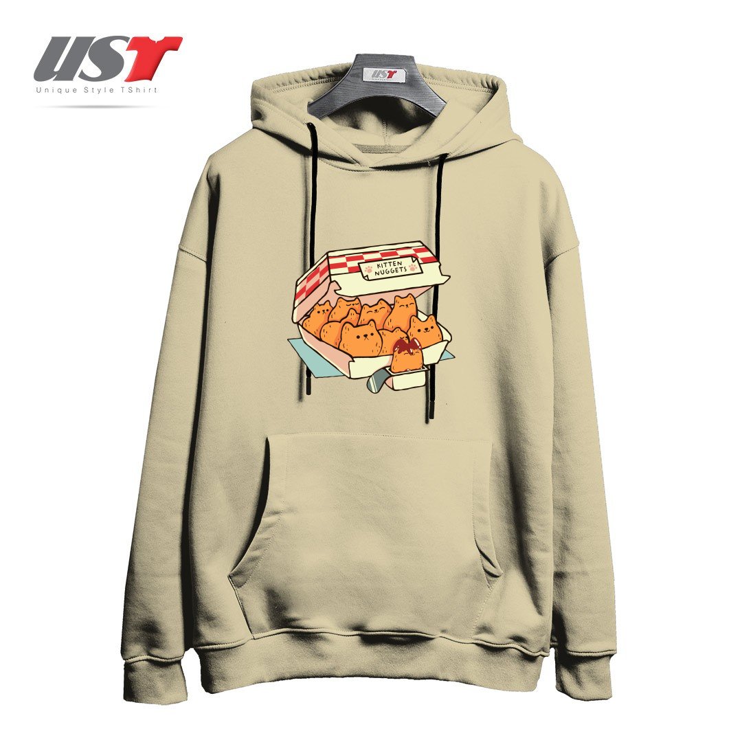 طرح KITTEN NUGGETS FAST FOOD CAT BY TOBE FONSECA هودی اورسایزرنگ نخودی