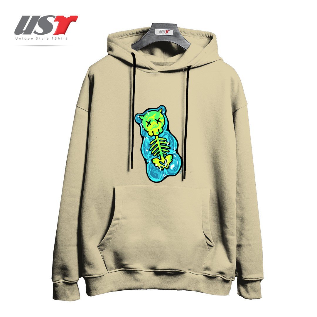 هودی اورسایز طرح SCUMMY BEAR (BLUE)