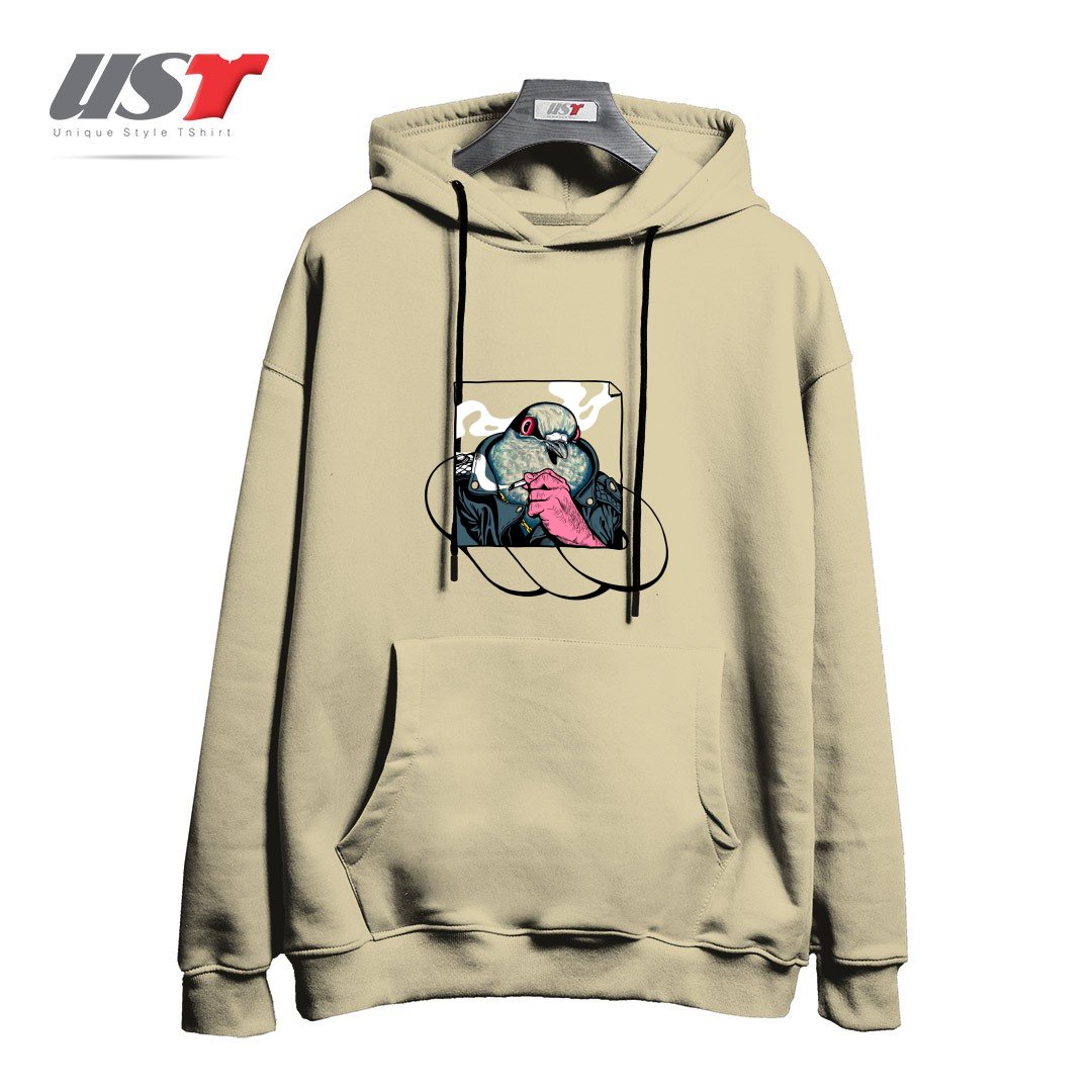 طرح MAFIA PIGEON هودی اورسایزرنگ نخودی