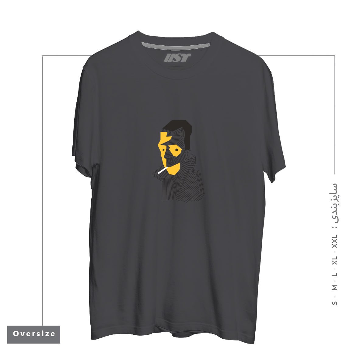 تیشرت اورسایز طرح STRANGE