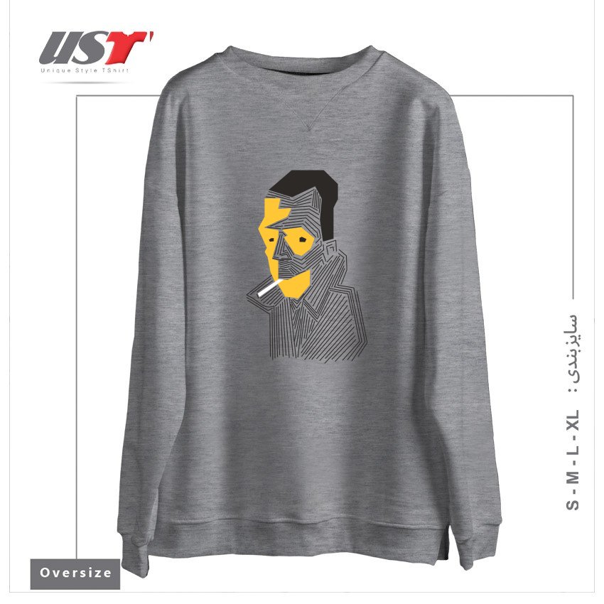 سوییشرت اورسایز طرح STRANGE