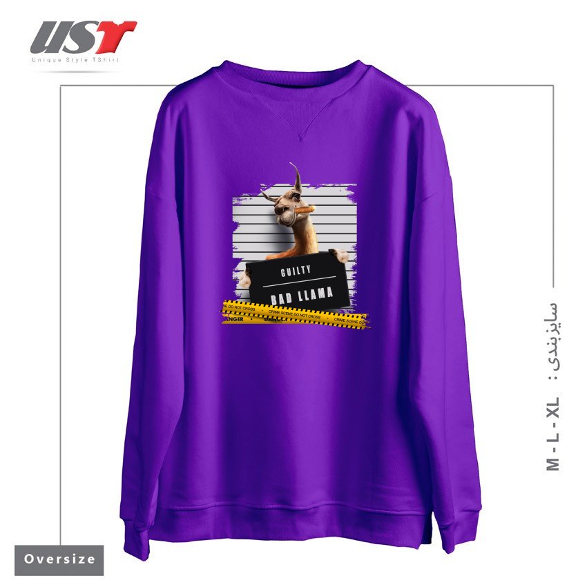 سوییشرت اورسایز طرح THUG LLAMA