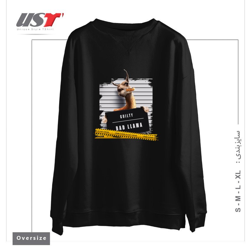 سوییشرت اورسایز طرح THUG LLAMA