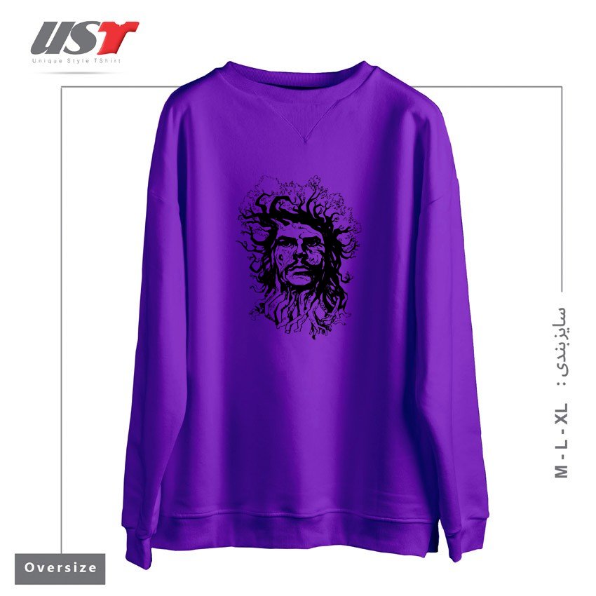 طرح TREESIST سوییشرت اورسایزرنگ بنفش