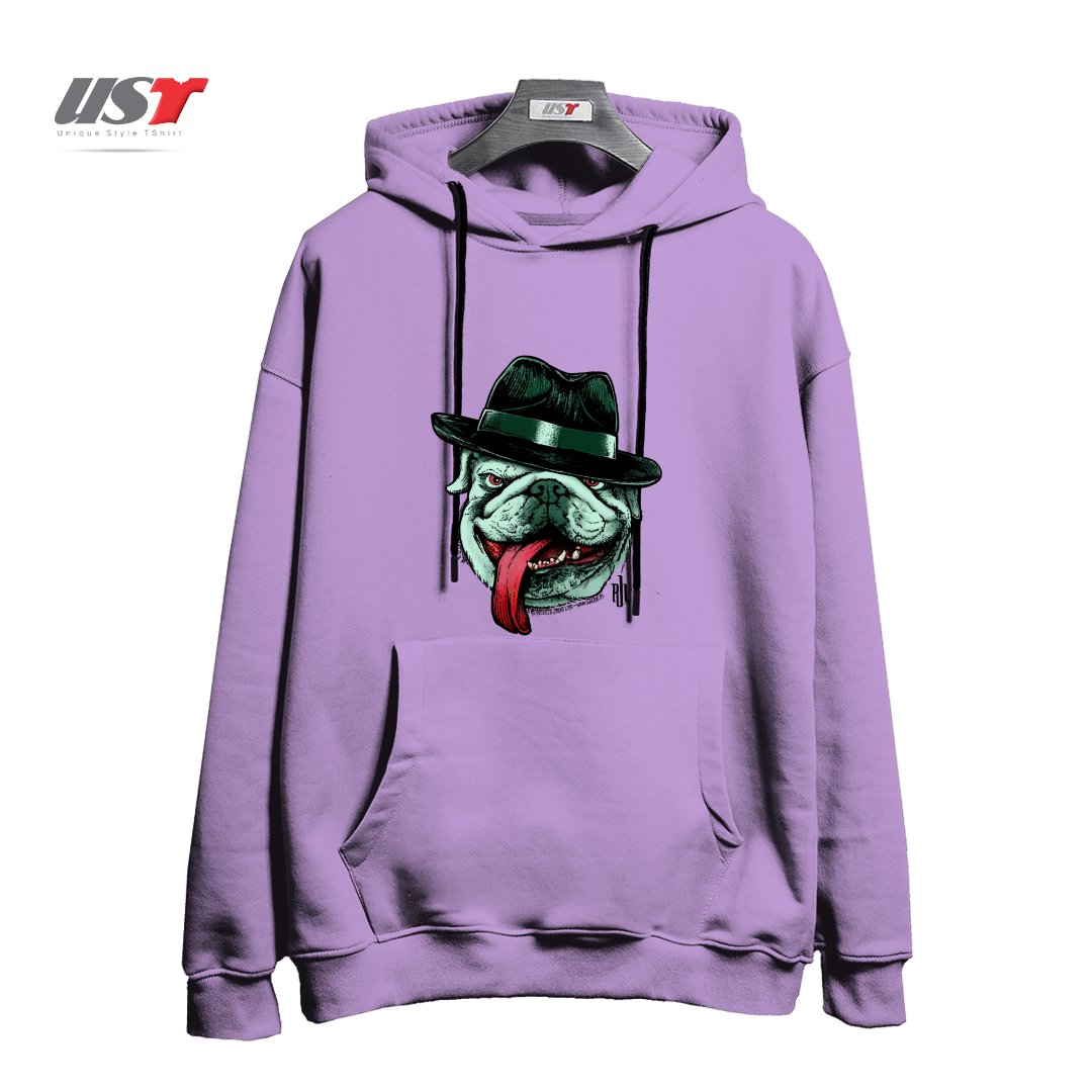 هودی اورسایز طرح WISEGUY BULLDOG