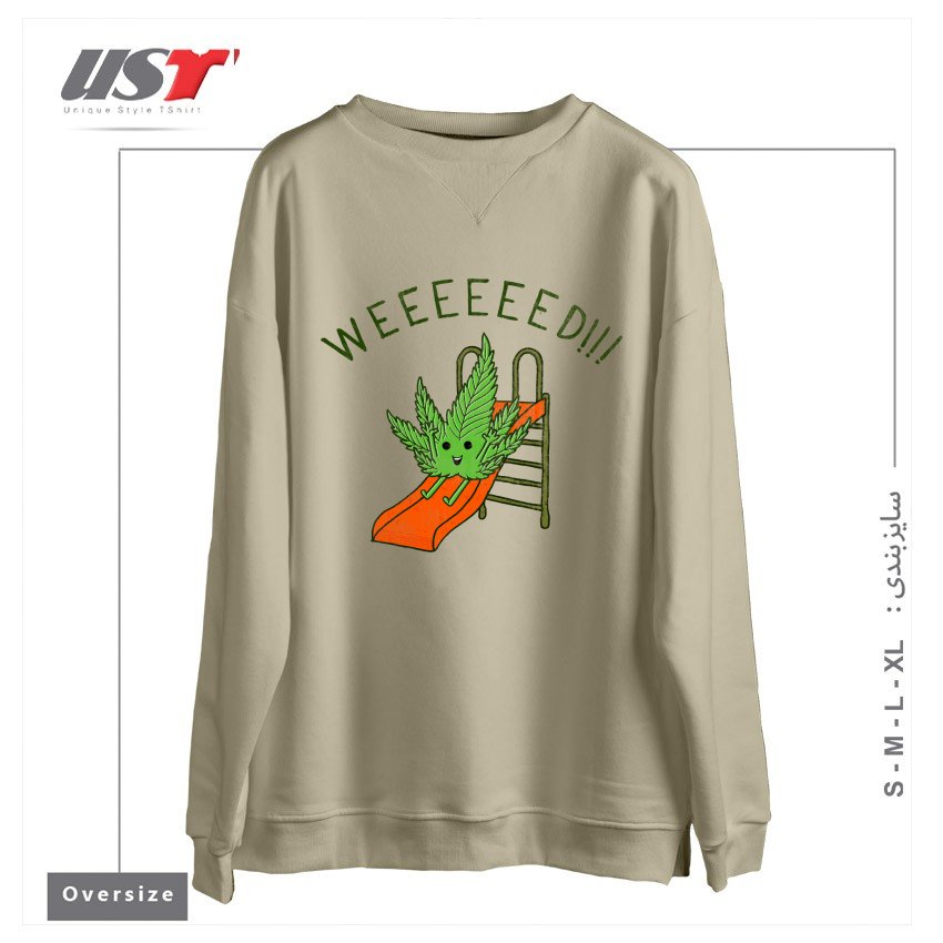 سوییشرت اورسایز طرح WEEEEEED