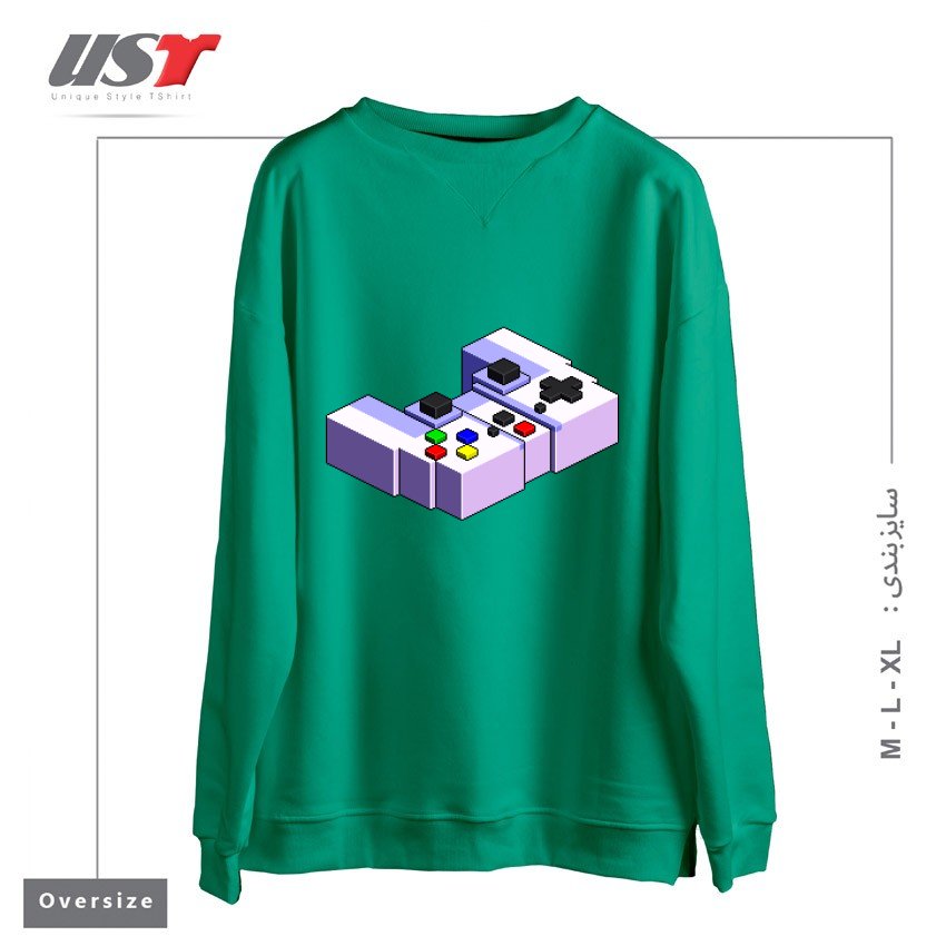 سوییشرت اورسایز طرح GAME CONTROLLER PIXEL ART
