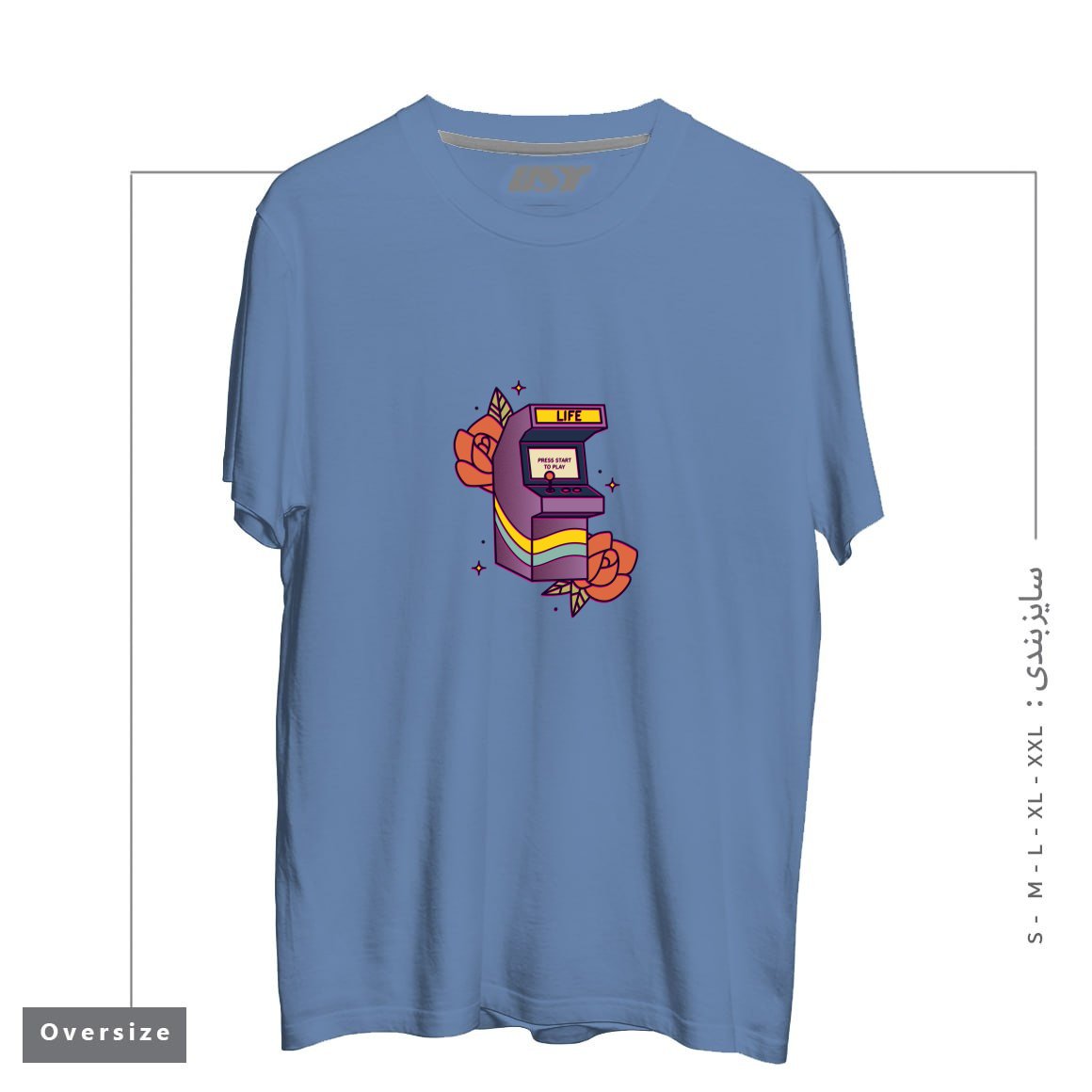 طرح GAME OF LIFE تیشرت اورسایزرنگ آبی نفتی