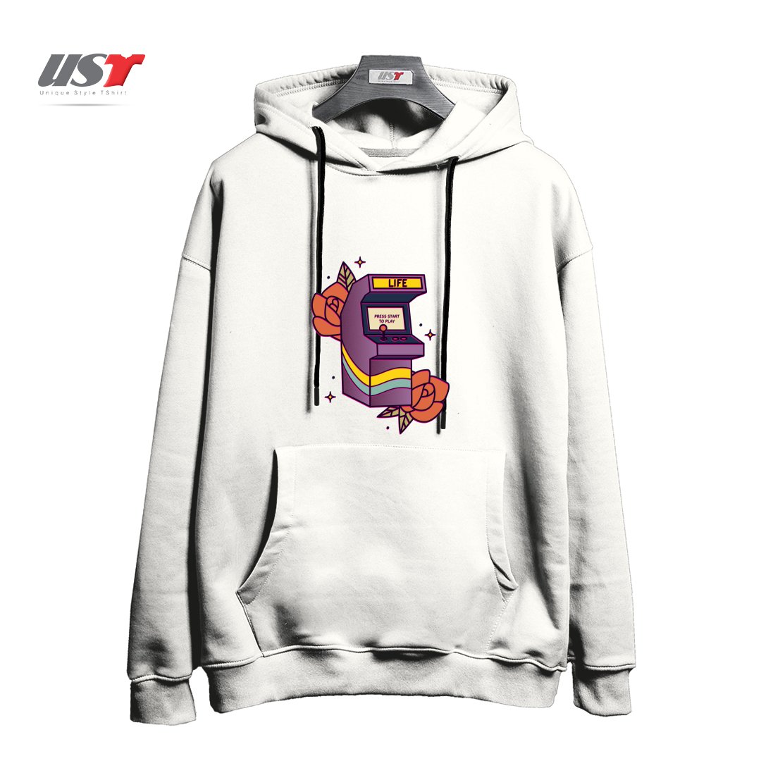 طرح GAME OF LIFE هودی اورسایزرنگ سفید