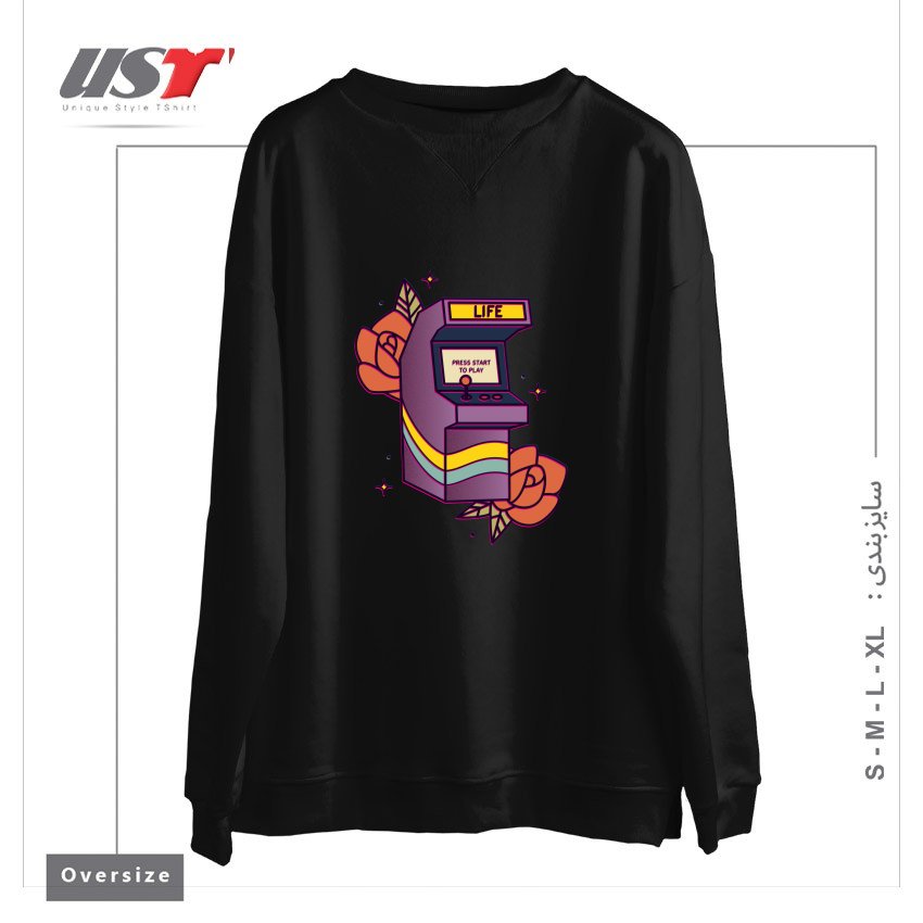 سوییشرت اورسایز طرح GAME OF LIFE