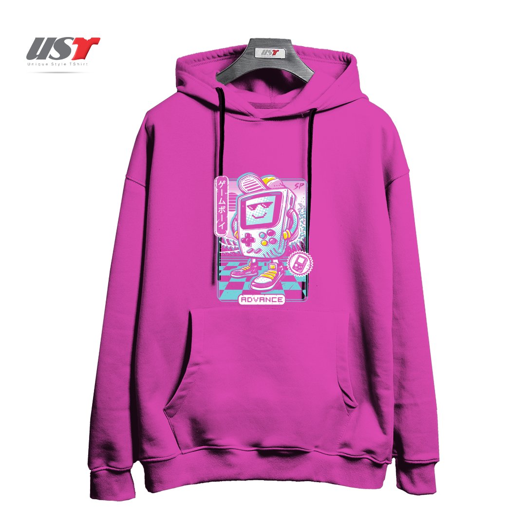 طرح GAMER BOY هودی اورسایزرنگ صورتی