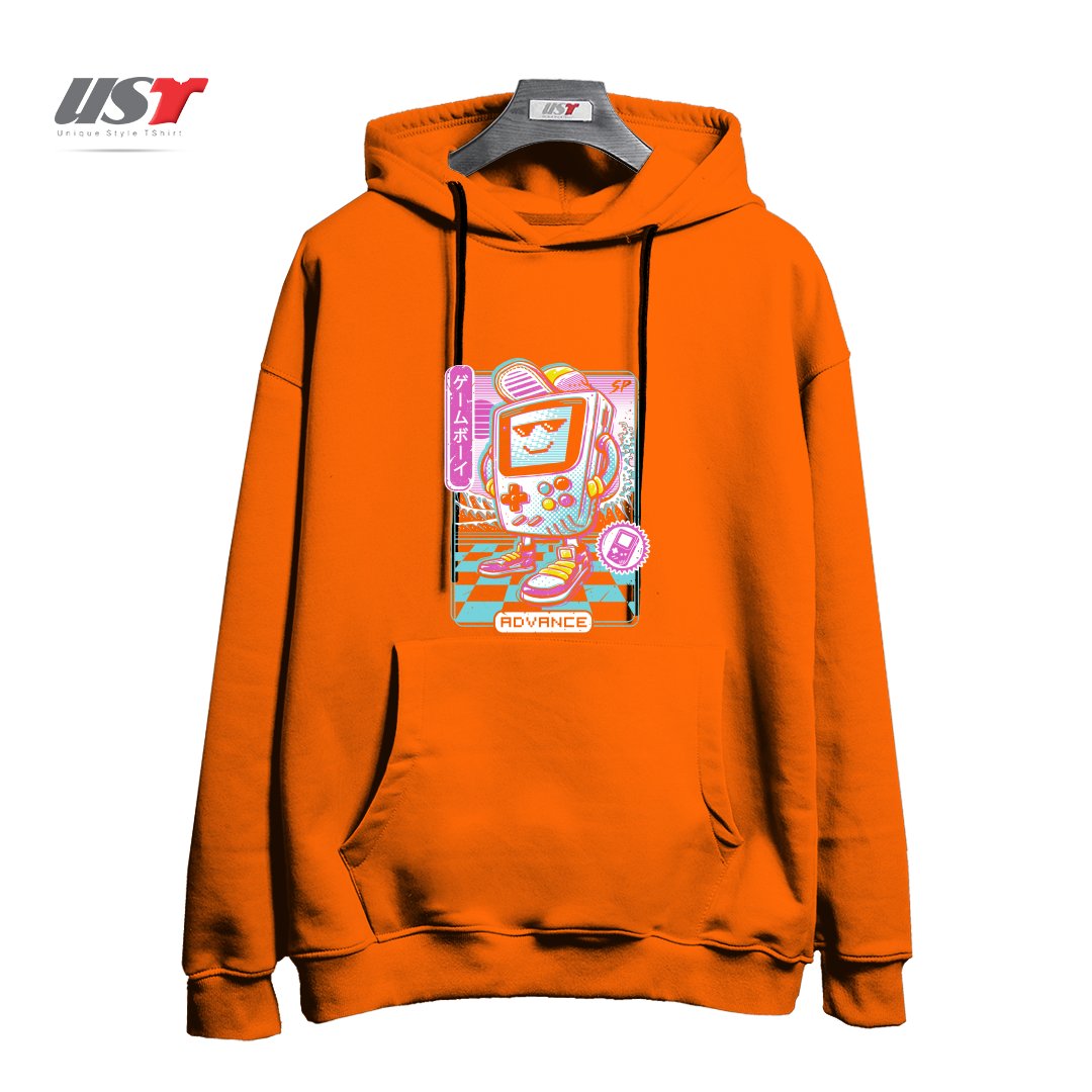 طرح GAMER BOY هودی اورسایزرنگ نارنجی