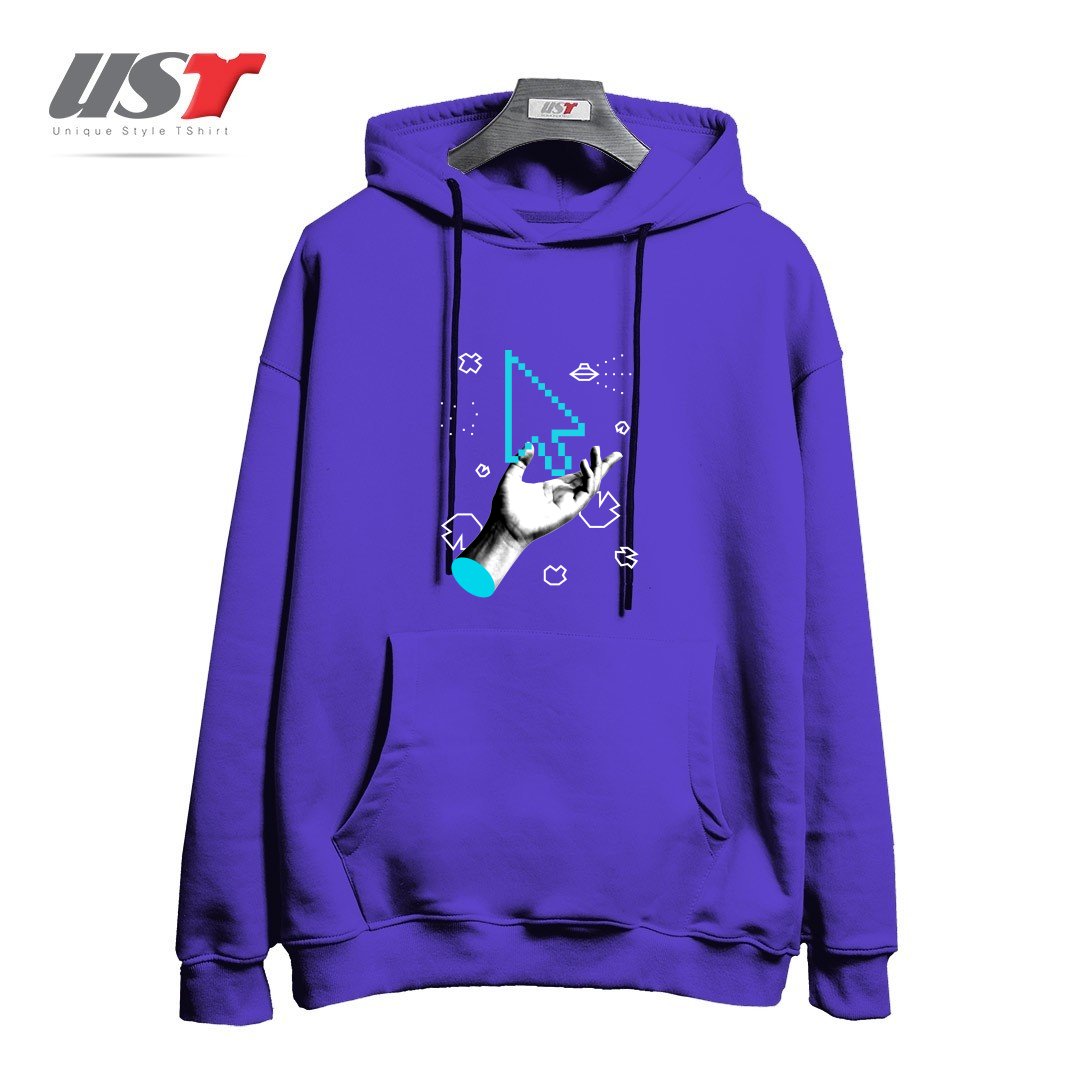 طرح THE ALMIGHTY CURSOR هودی اورسایزرنگ بنفش