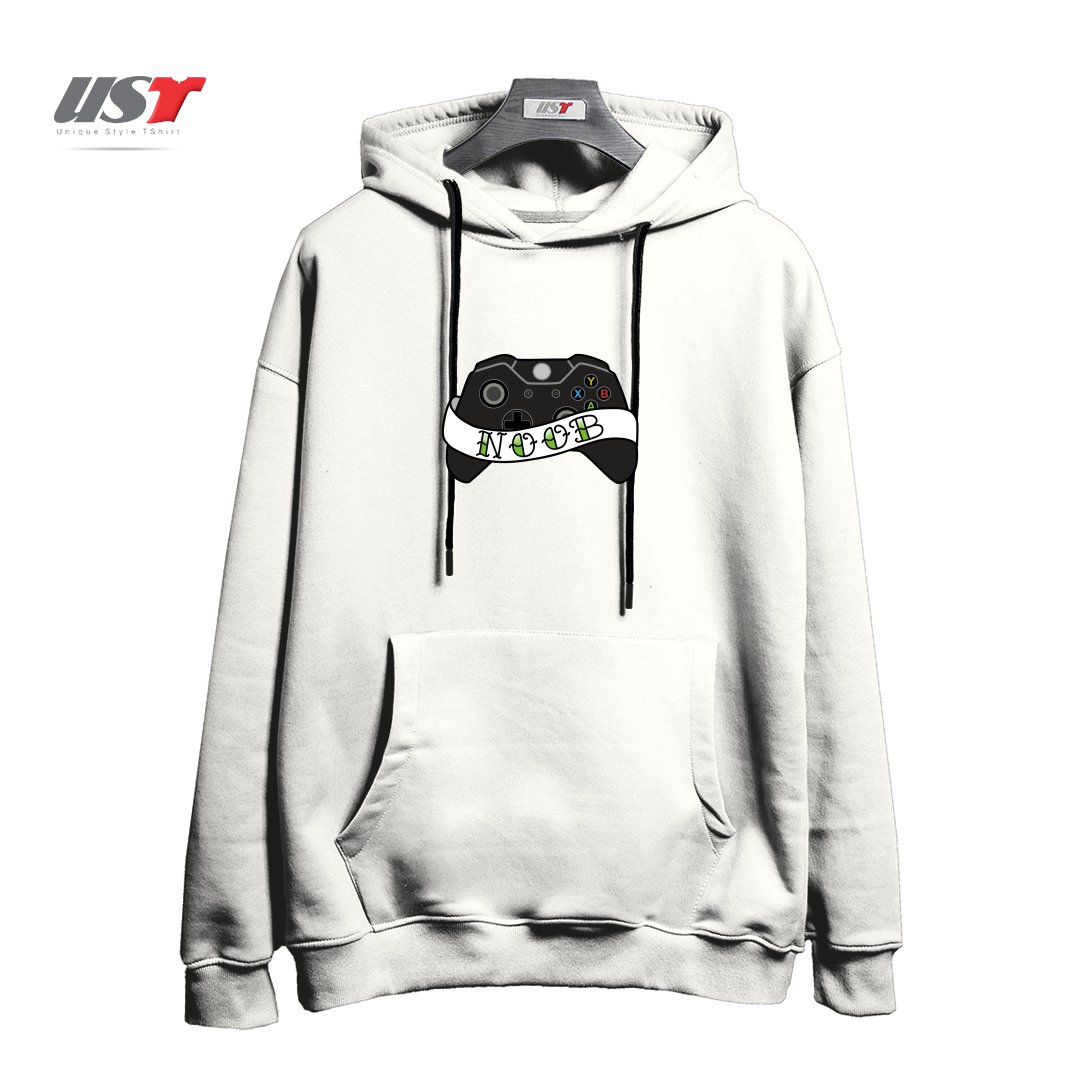 طرح TATTOO NOOB هودی اورسایزرنگ سفید