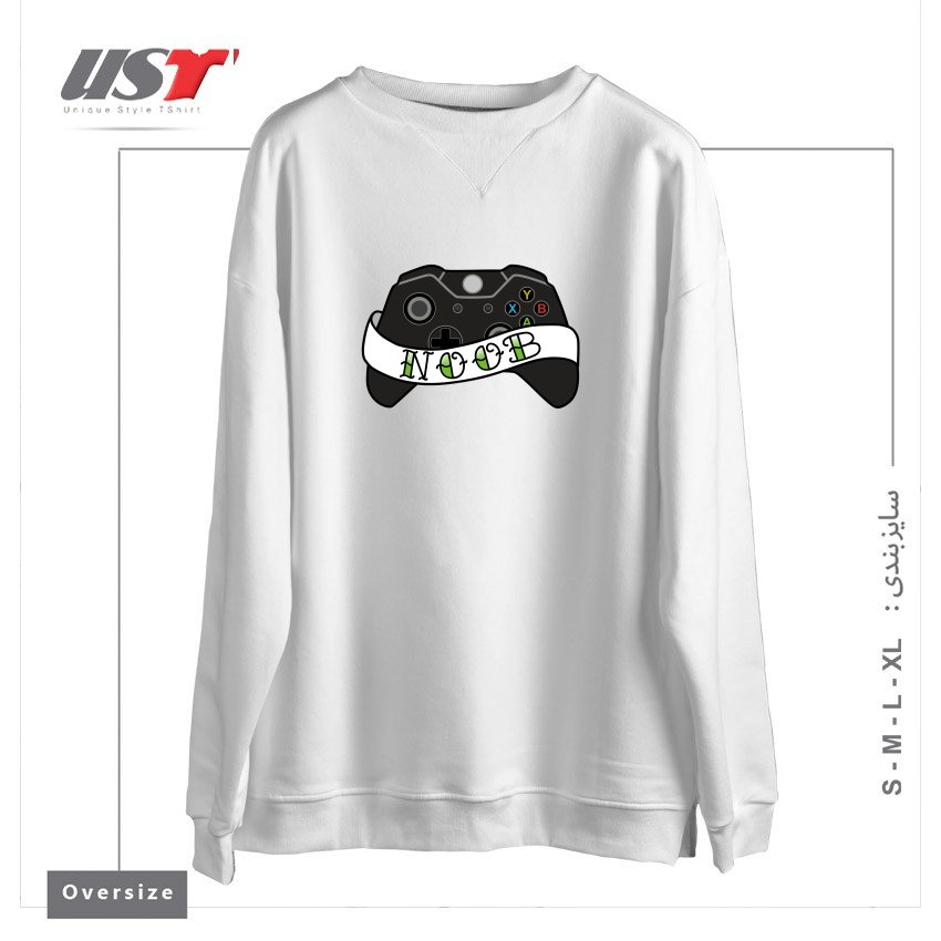 سوییشرت اورسایز طرح TATTOO NOOB