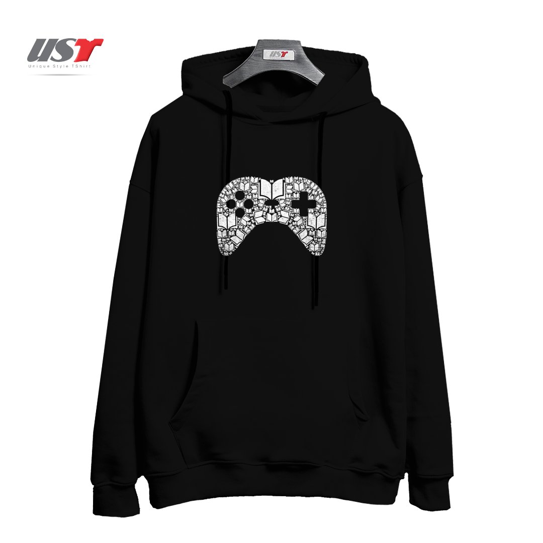 طرح TAKE CONTROL2 هودی اورسایزرنگ مشکی