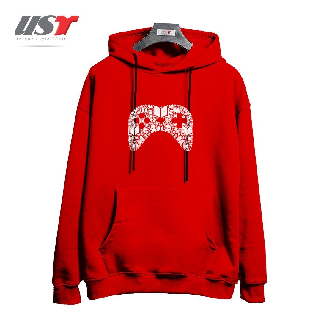 طرح TAKE CONTROL2 هودی اورسایزرنگ قرمز