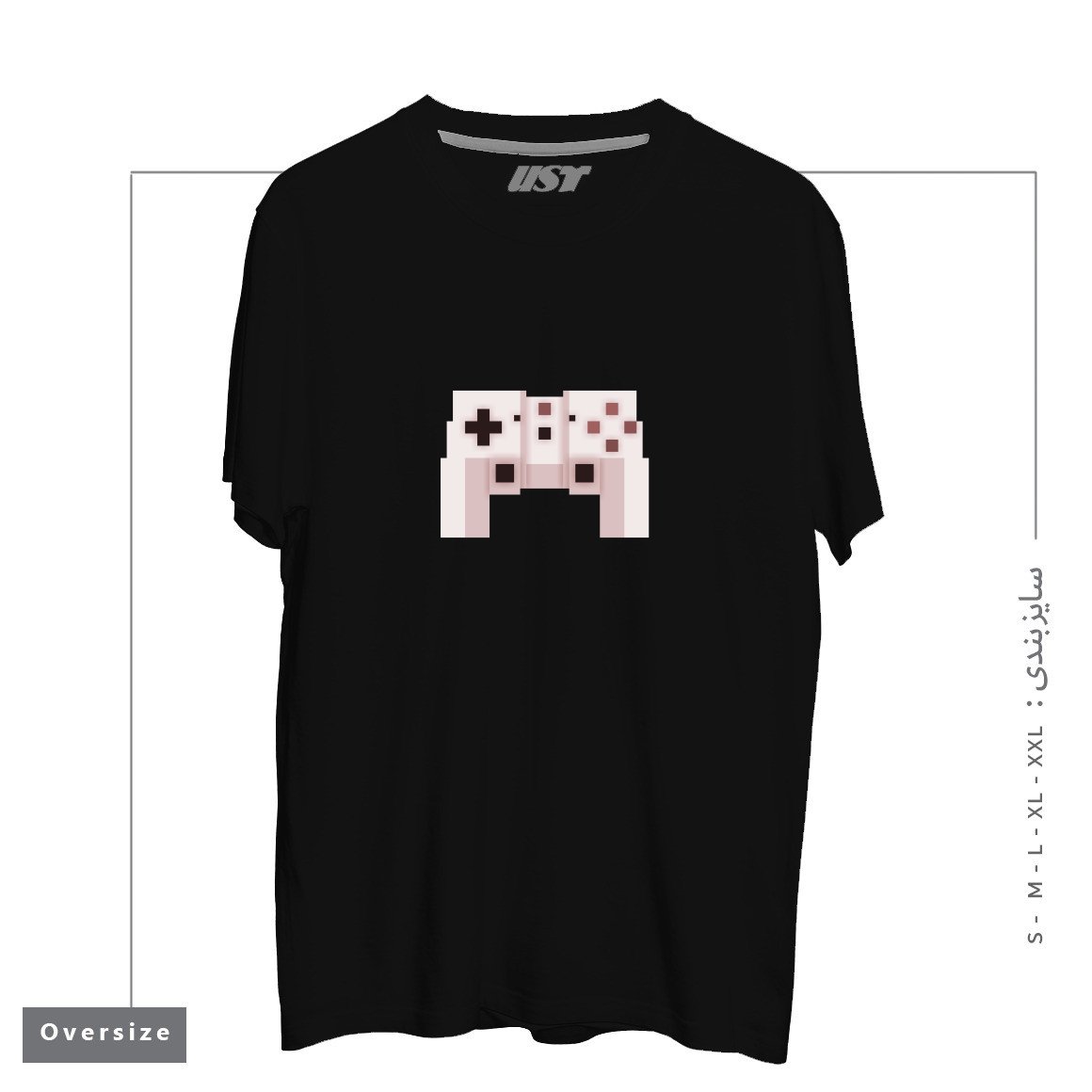 تیشرت اورسایز طرح PIXEL ART GAME CONTROLLER