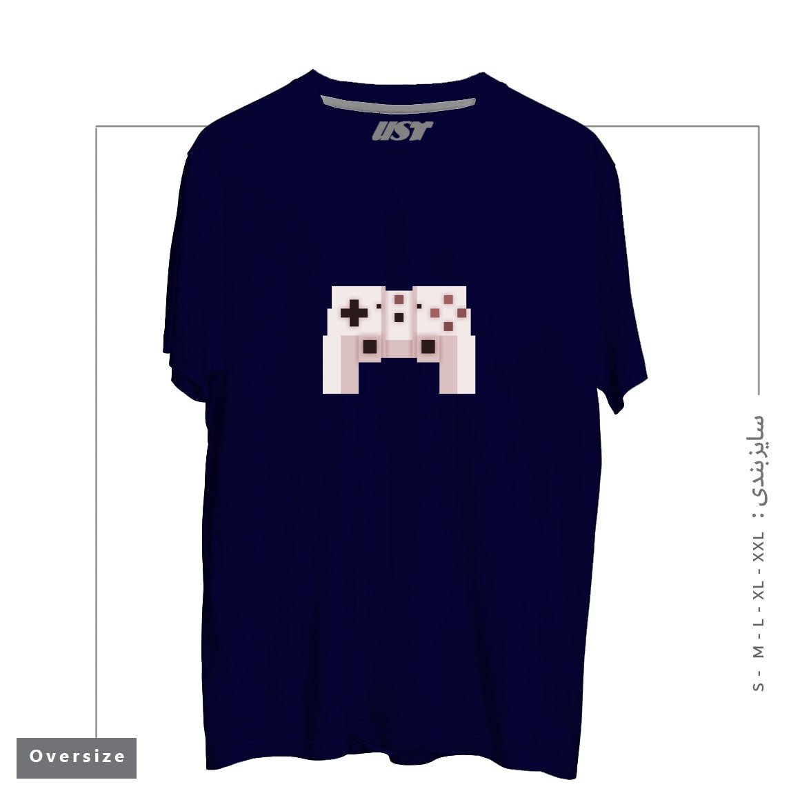 تیشرت اورسایز طرح PIXEL ART GAME CONTROLLER