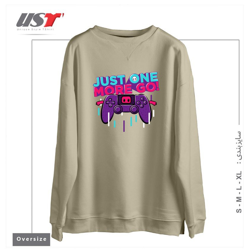 سوییشرت اورسایز طرح ONE MORE GO