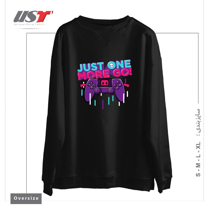 سوییشرت اورسایز طرح ONE MORE GO
