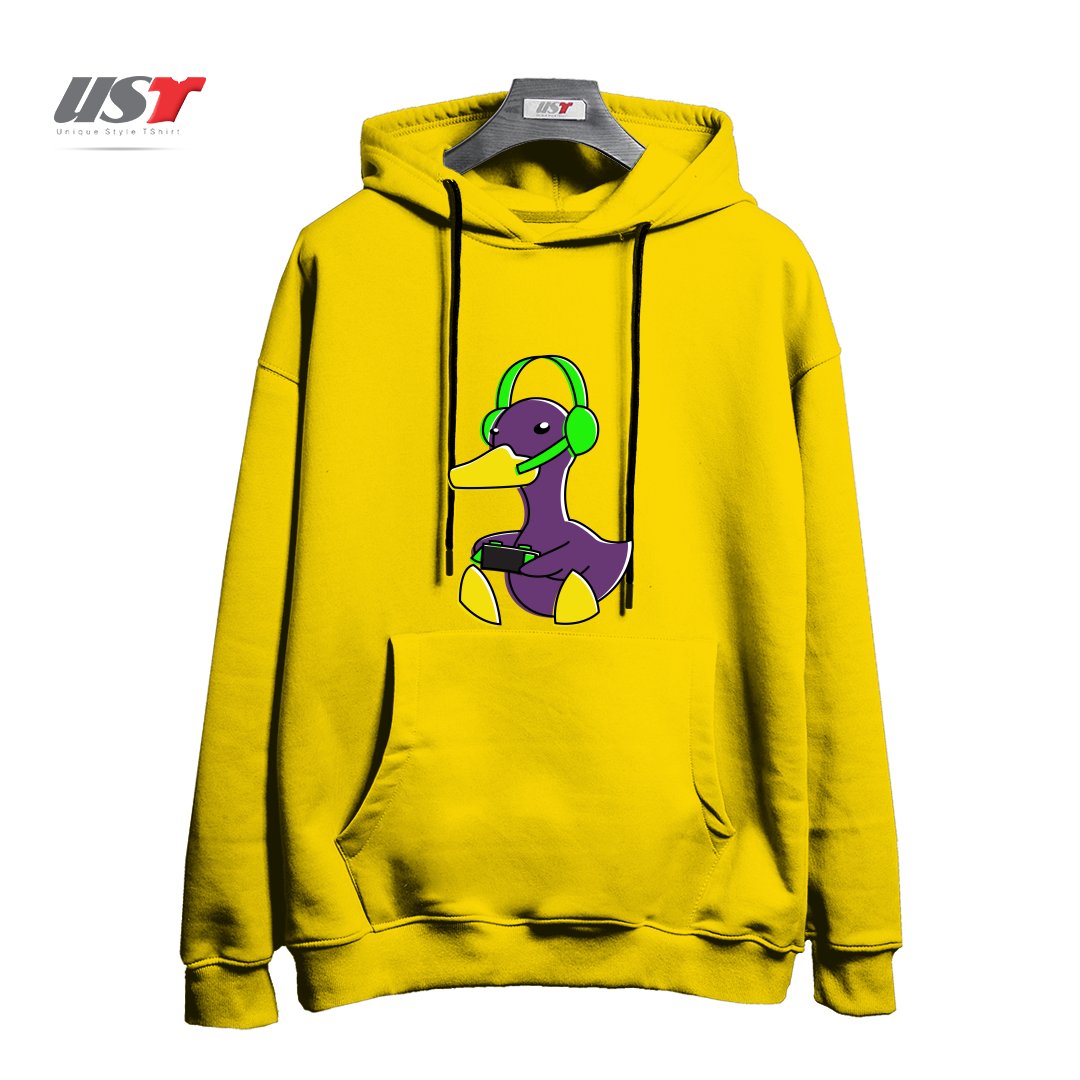 طرح META GAMING DUCK هودی اورسایزرنگ زرد