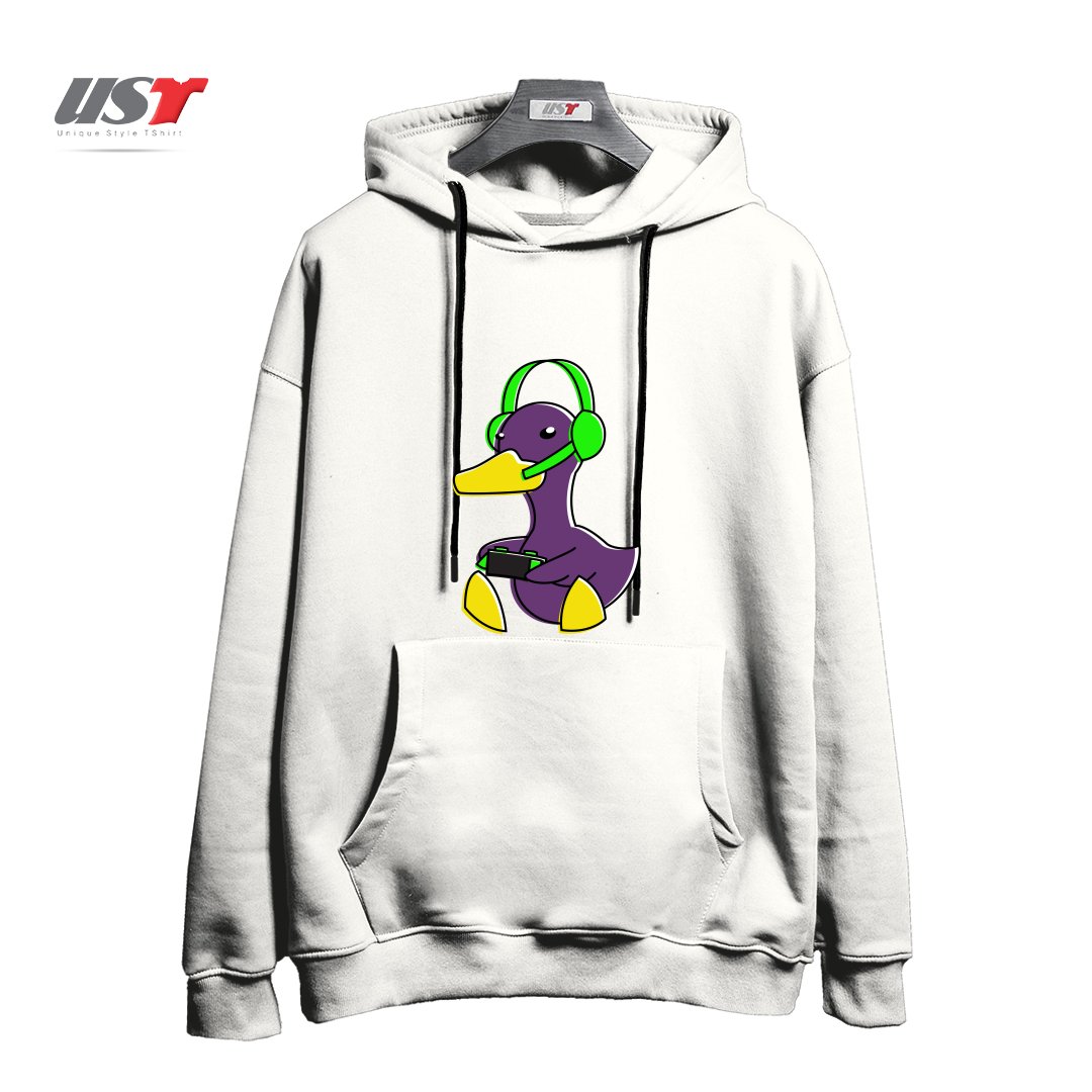 طرح META GAMING DUCK هودی اورسایزرنگ سفید