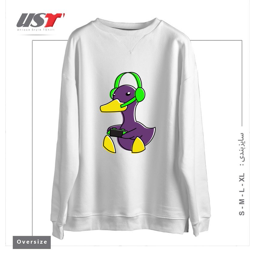 سوییشرت اورسایز طرح META GAMING DUCK