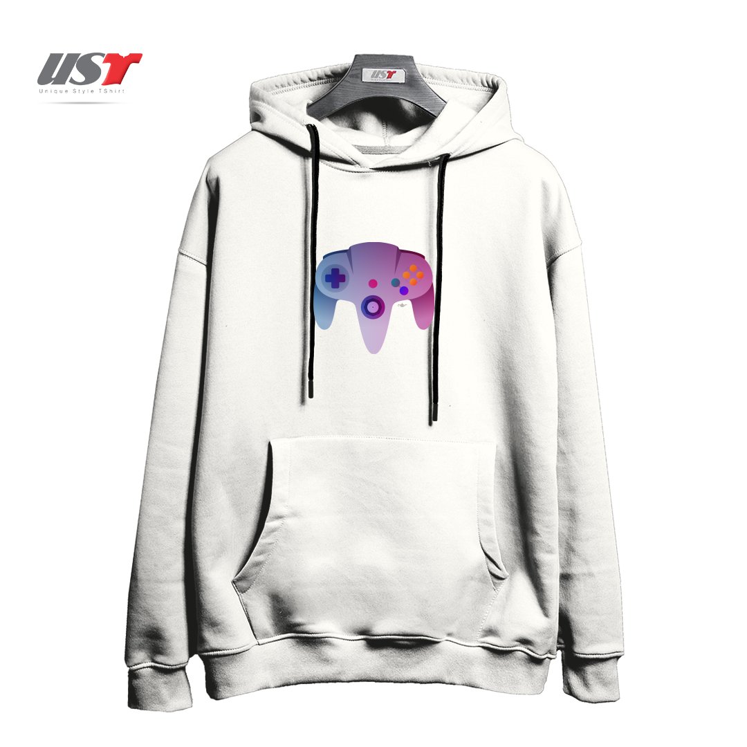 طرح N64 NOSTALGIA هودی اورسایزرنگ سفید