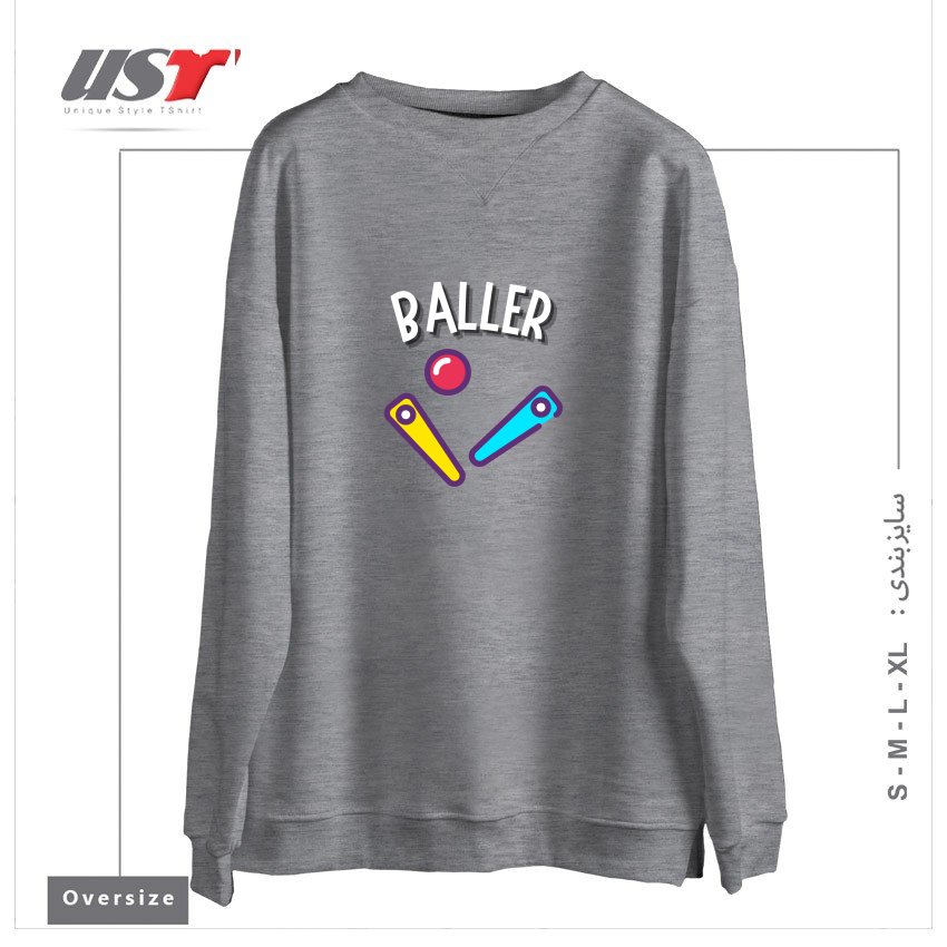 سوییشرت اورسایز طرح BALLER