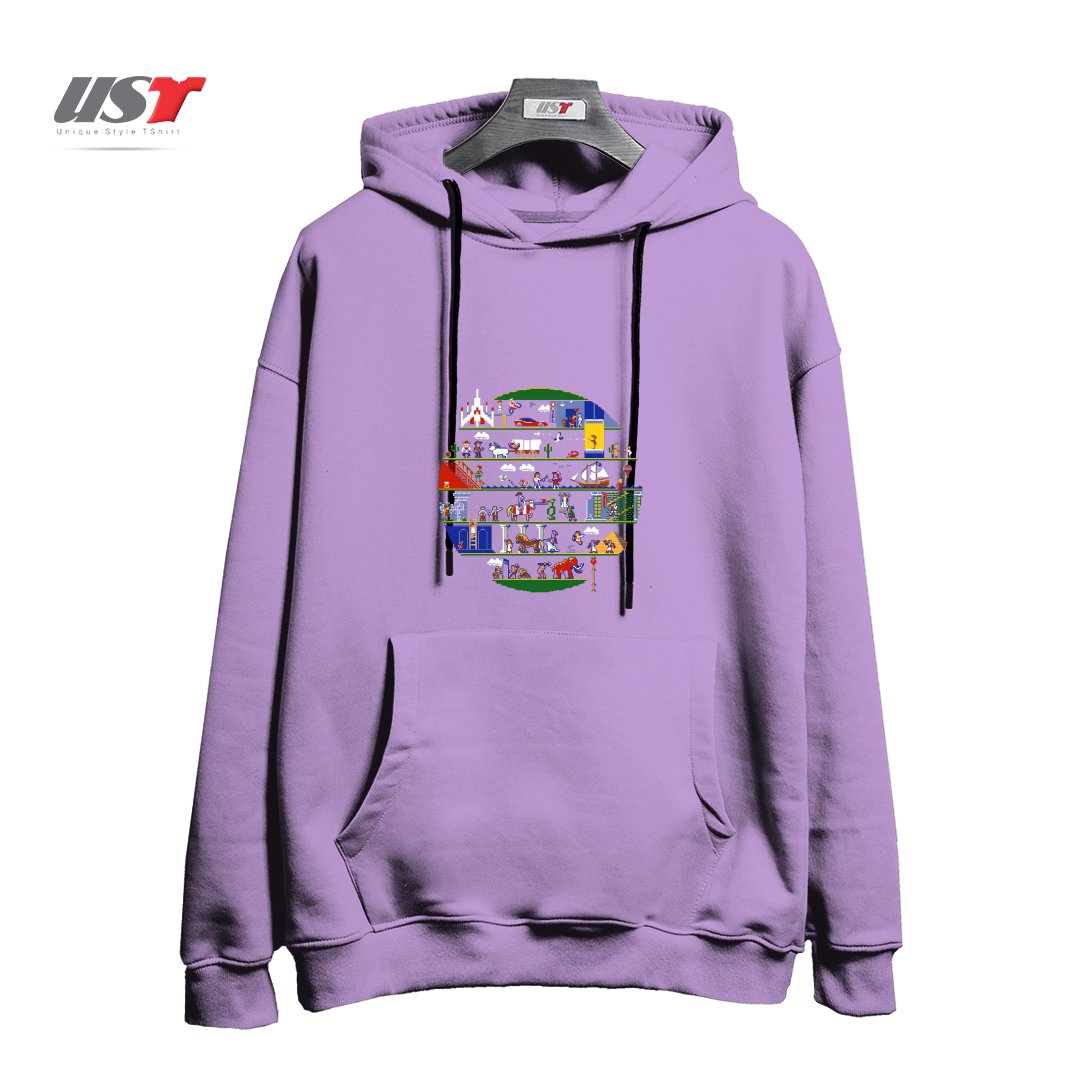 هودی اورسایز طرح 8-BIT HISTORY OF THE WORLD