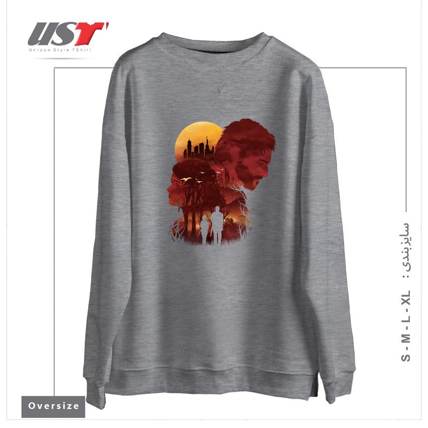 سوییشرت اورسایز طرح THE LAST SUNSET