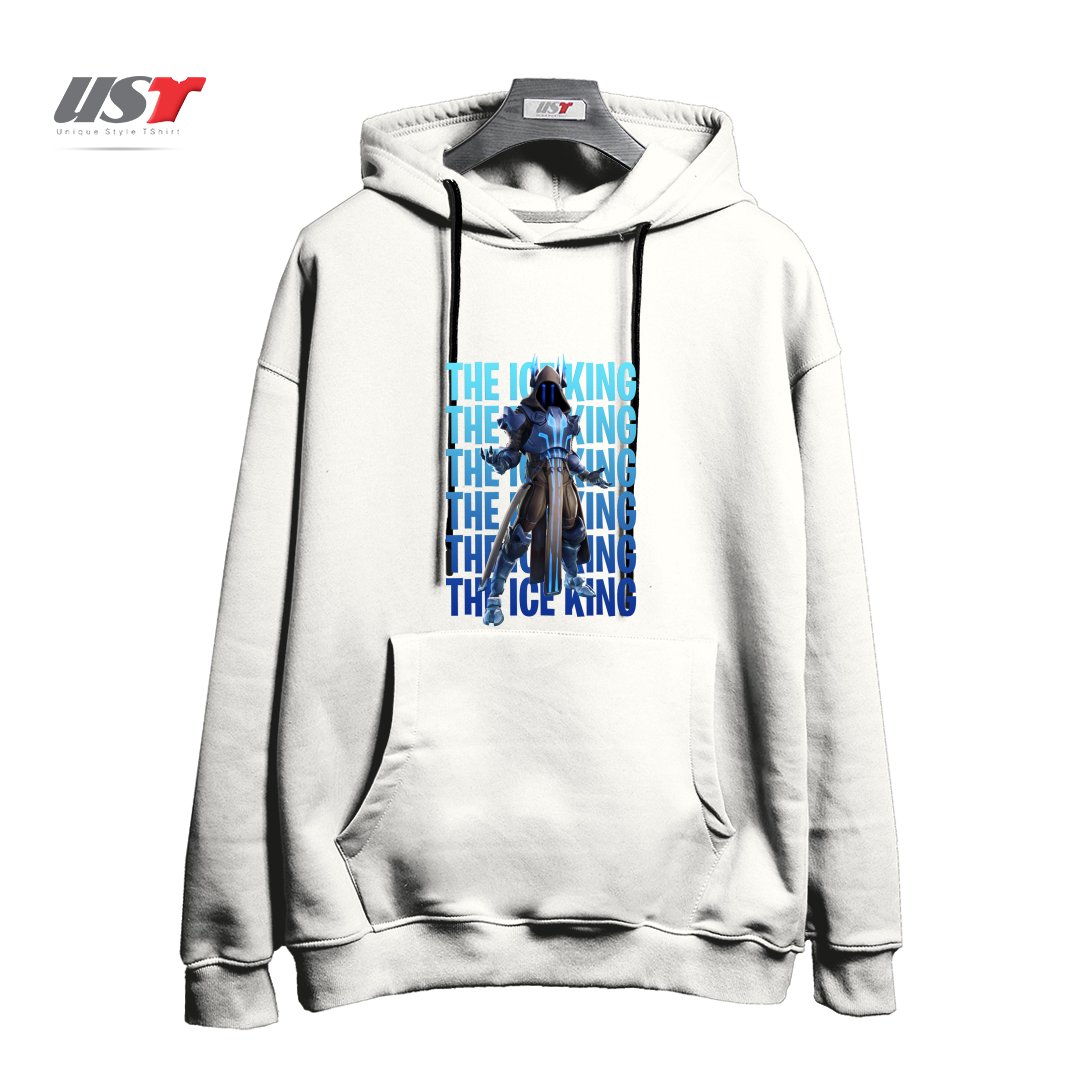 طرح THE ICE KING هودی اورسایزرنگ سفید
