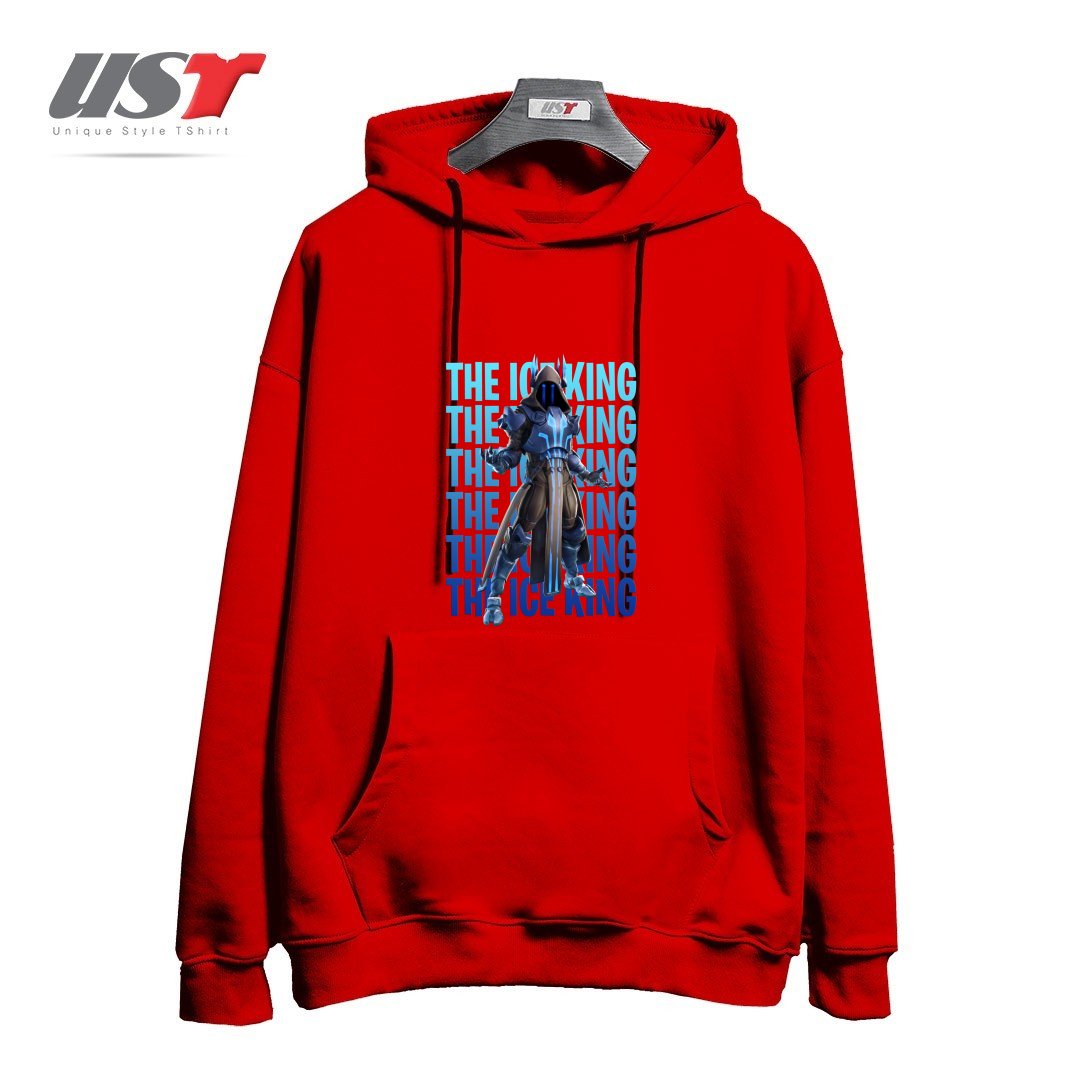 طرح THE ICE KING هودی اورسایزرنگ قرمز