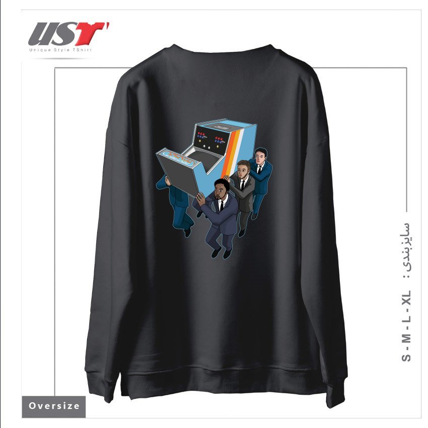 طرح GAME OVER2 سوییشرت اورسایزرنگ دودی