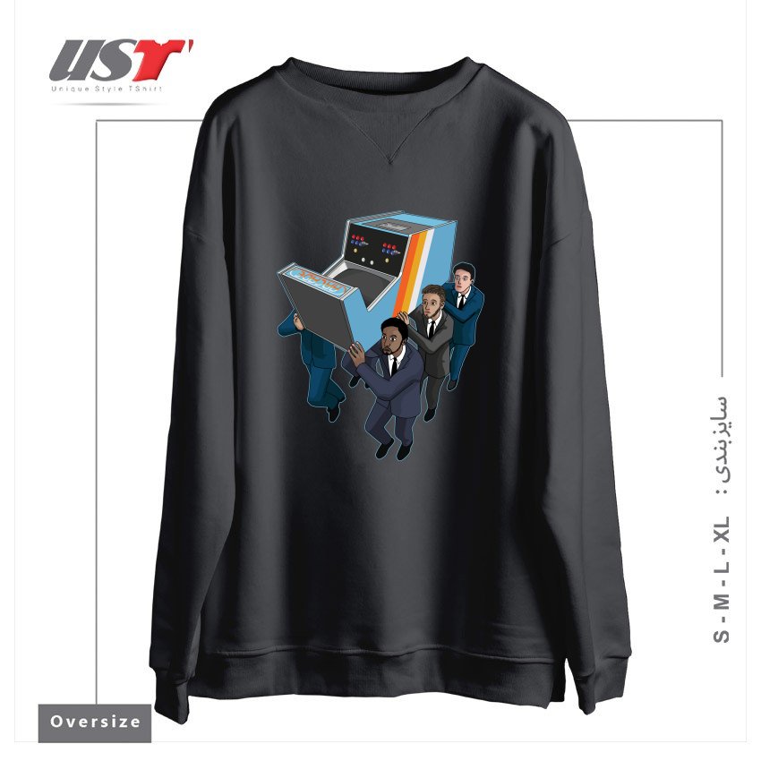 طرح GAME OVER2 سوییشرت اورسایزرنگ دودی