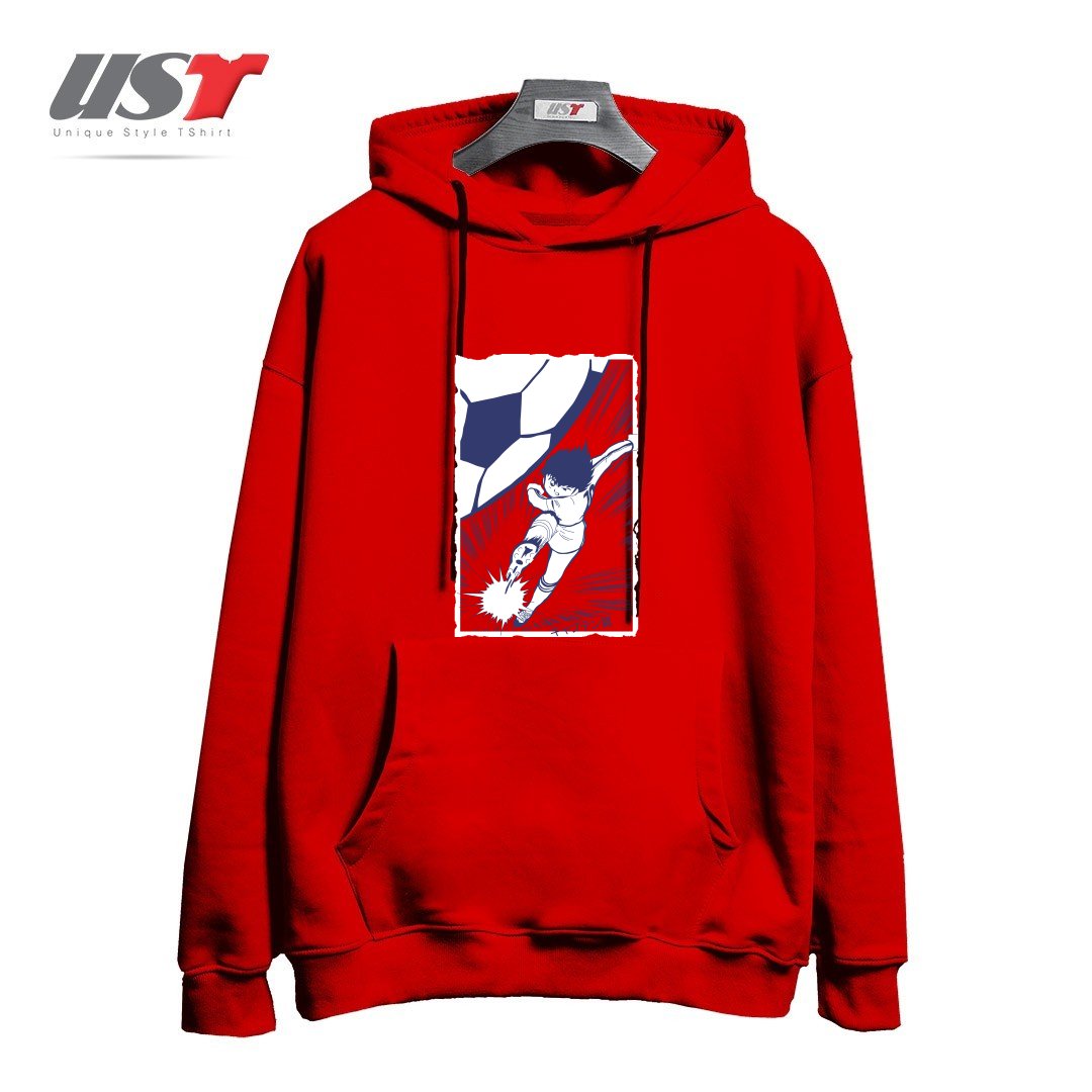 طرح TSUBASA هودی اورسایزرنگ قرمز