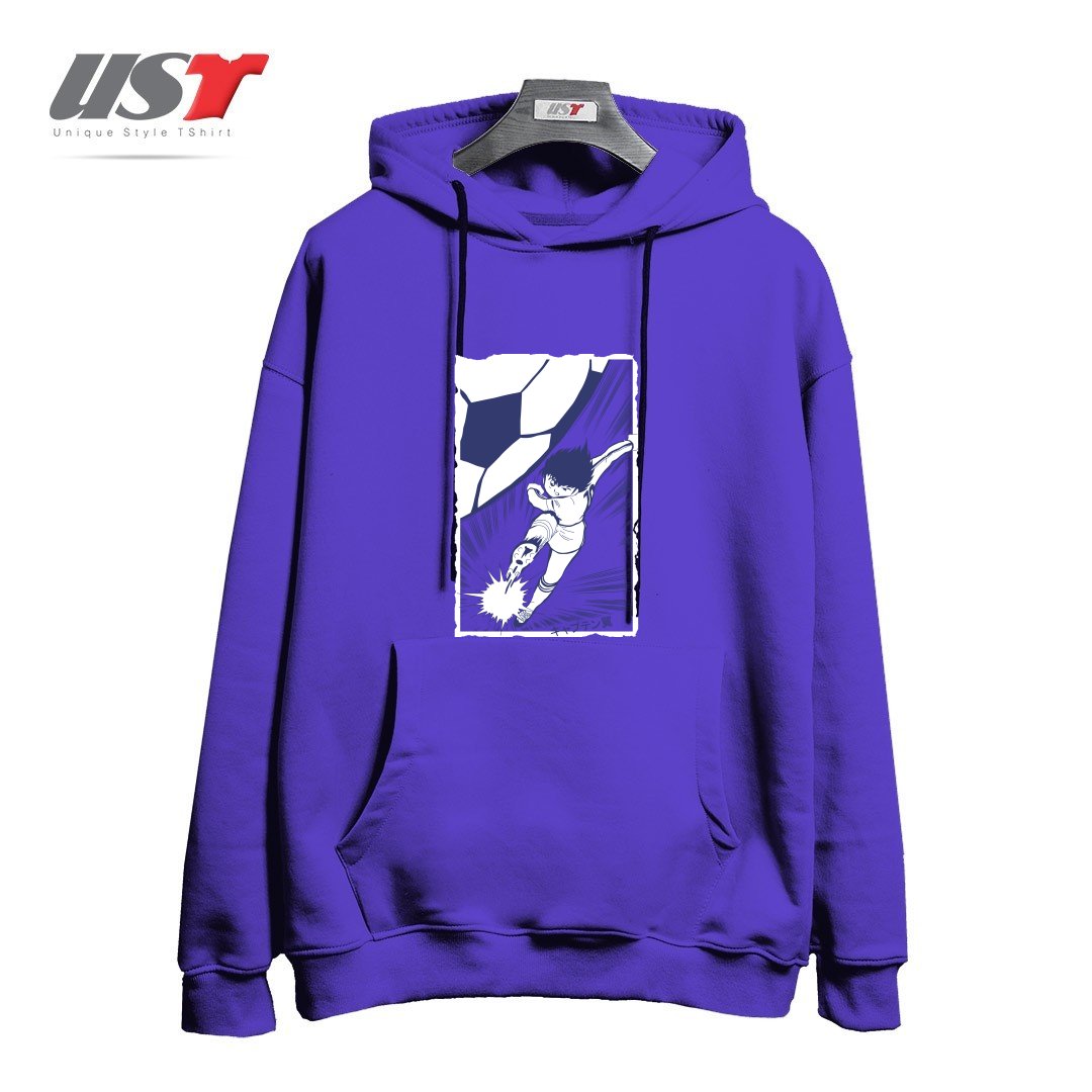 طرح TSUBASA هودی اورسایزرنگ بنفش