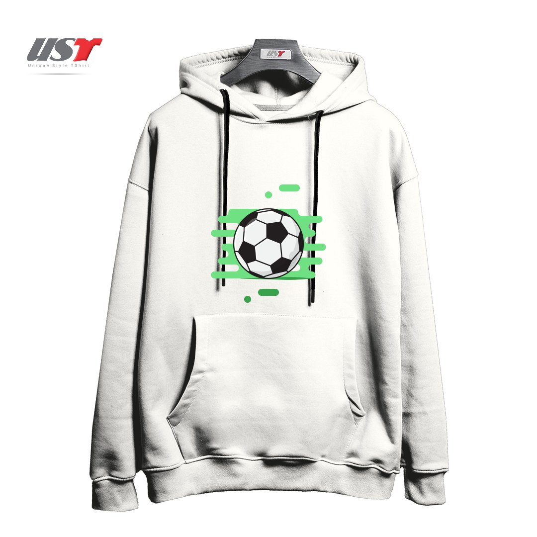 طرح SOCCER (FOOTBALL) BALL2 هودی اورسایزرنگ سفید