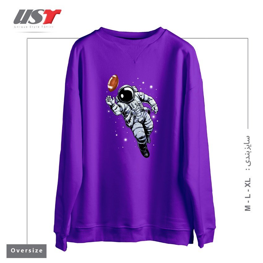 سوییشرت اورسایز طرح PLANET FOOTBALL