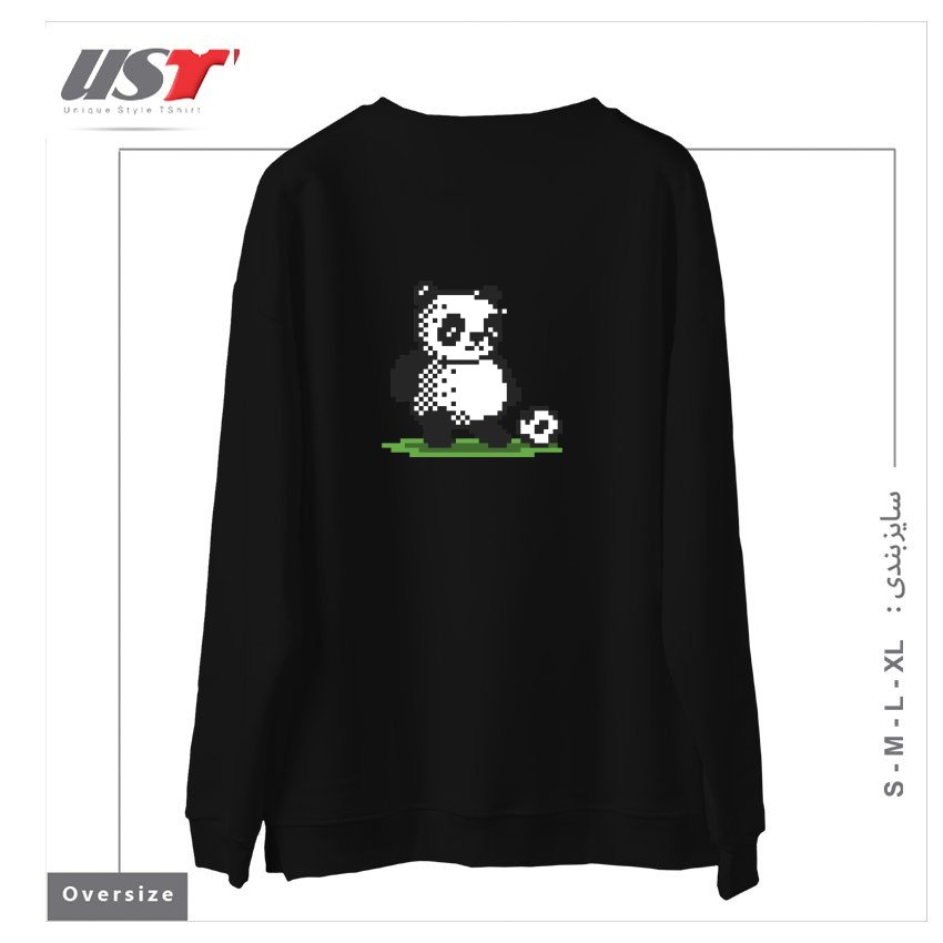 طرح RETRO ROBERTO FIRMINO سوییشرت اورسایزرنگ مشکی