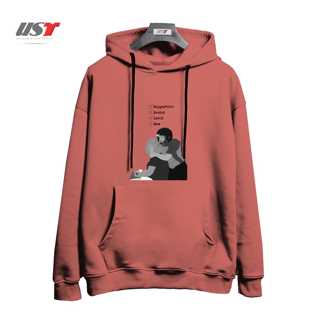 طرح MOM هودی اورسایزرنگ آجری