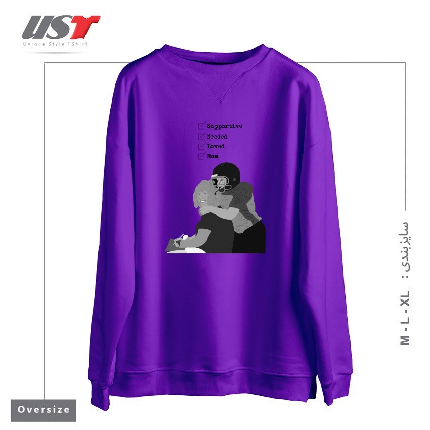 سوییشرت اورسایز طرح MOM