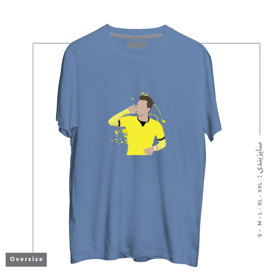 طرح MARCO REUS تیشرت اورسایزرنگ آبی نفتی