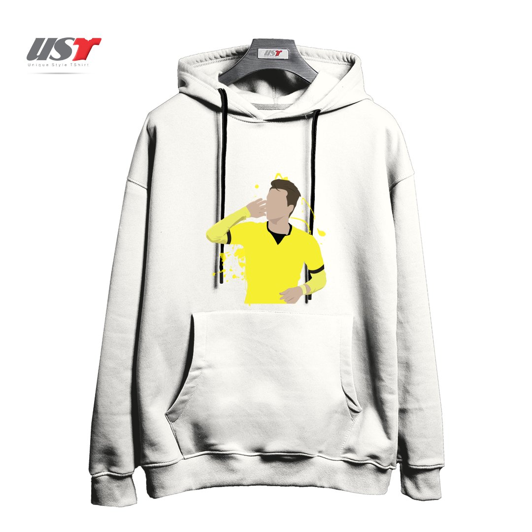 طرح MARCO REUS هودی اورسایزرنگ سفید