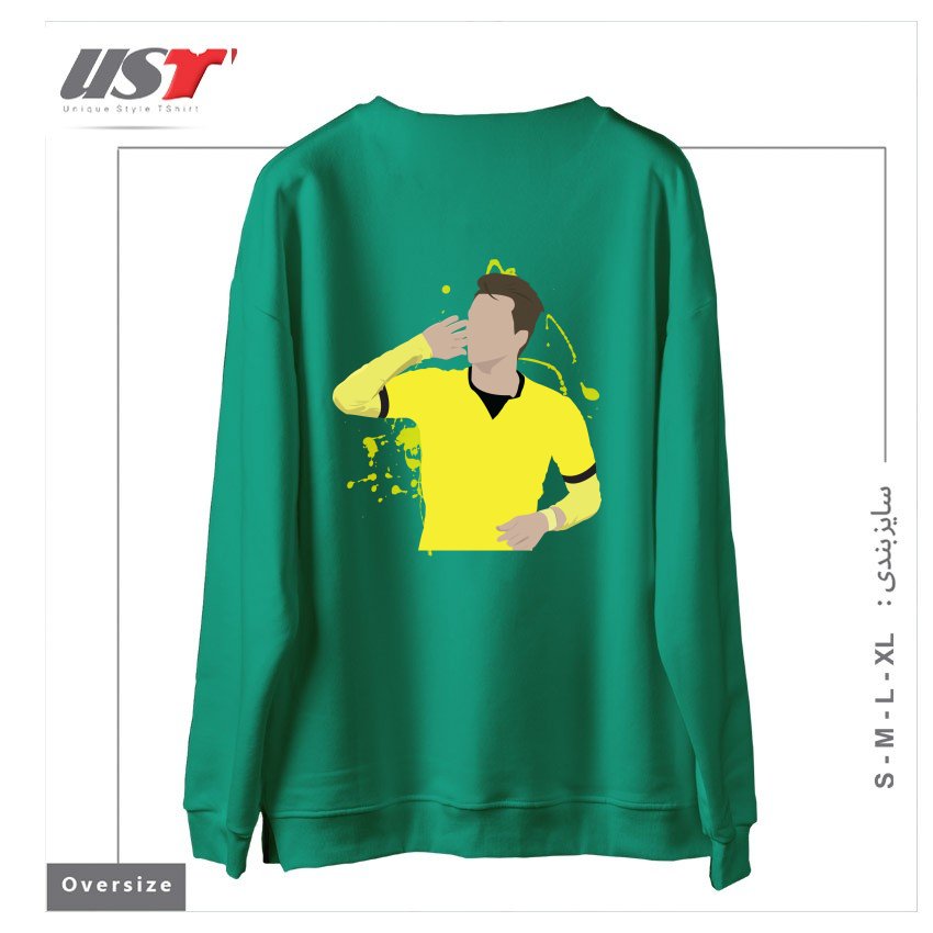 طرح MARCO REUS سوییشرت اورسایزرنگ سبز سدری