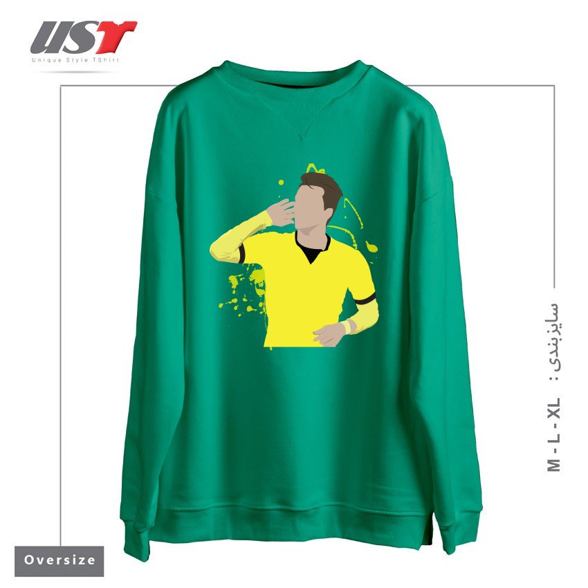 طرح MARCO REUS سوییشرت اورسایزرنگ سبز سدری