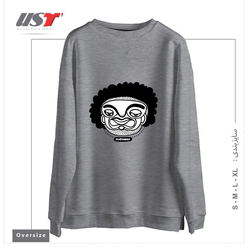 سوییشرت اورسایز طرح MARADONA