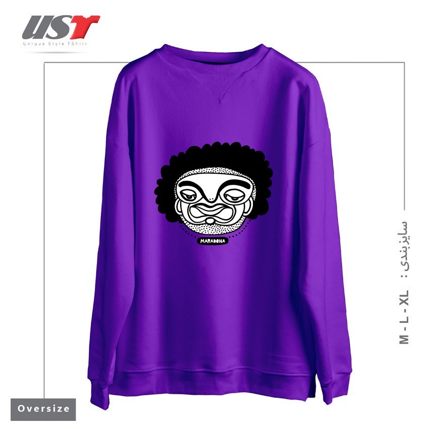 سوییشرت اورسایز طرح MARADONA